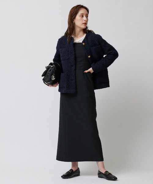 「John branigan」 ノーカラージャケット フリー ブラック レディース_画像7