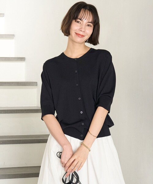 「UNFILO」 半袖ニット X-LARGE ブラック レディース_画像2