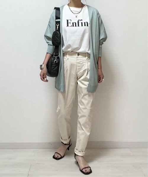 「LBC」 7分袖ニットカーディガン M ミント レディース_画像5