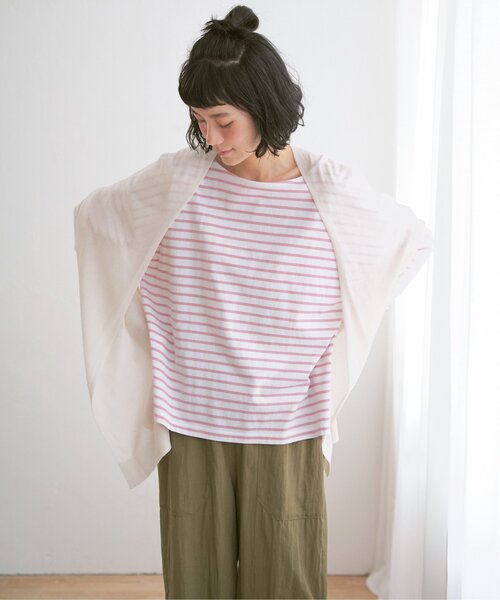 「LBC」 7分袖ニットカーディガン M ミント レディース_画像6