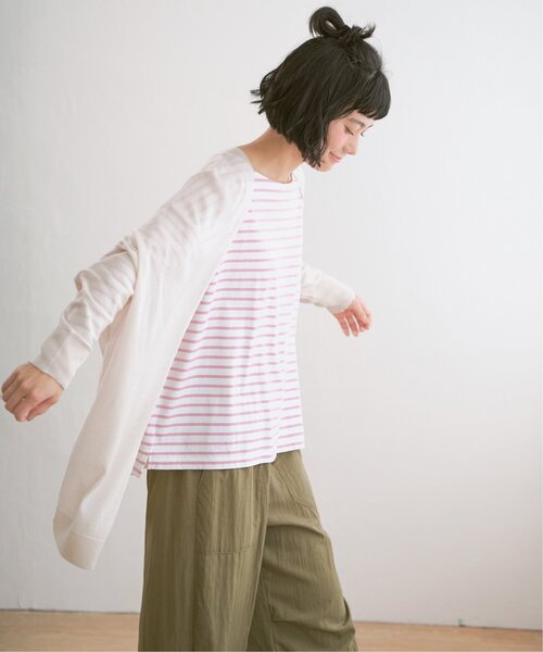 「LBC」 7分袖ニットカーディガン M ミント レディース_画像7