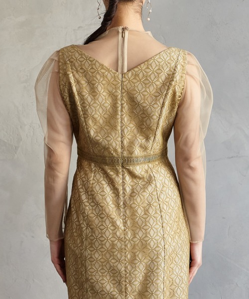 「AIMER」 長袖ワンピース LARGE グリーン レディース_画像6