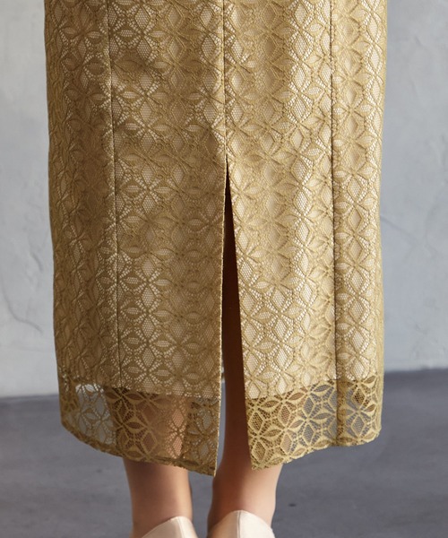 「AIMER」 長袖ワンピース LARGE グリーン レディース_画像9