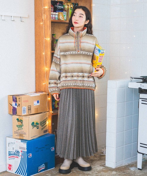 「niko and...」 長袖カットソー MEDIUM ベージュ レディース_画像9