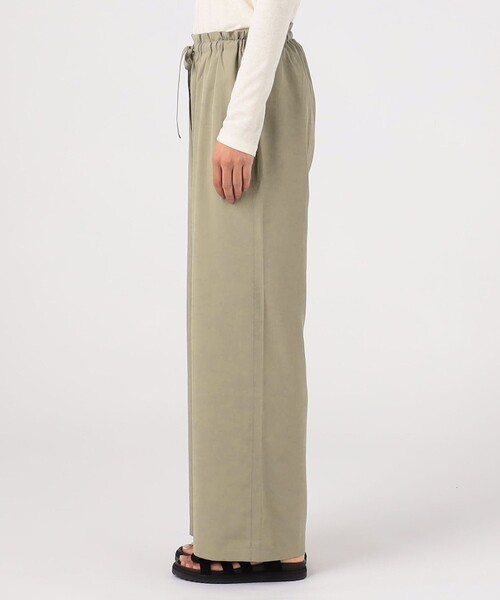 ワイドパンツ パンツ ライトウェイト マットサテントラウザー WLMP1040 レディースの画像