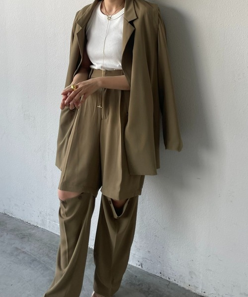 「AIC.」 2WAYテーラードジャケット FREE イエロー レディース_画像3