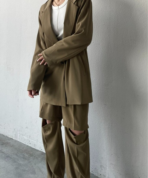 「AIC.」 2WAYテーラードジャケット FREE イエロー レディース_画像5