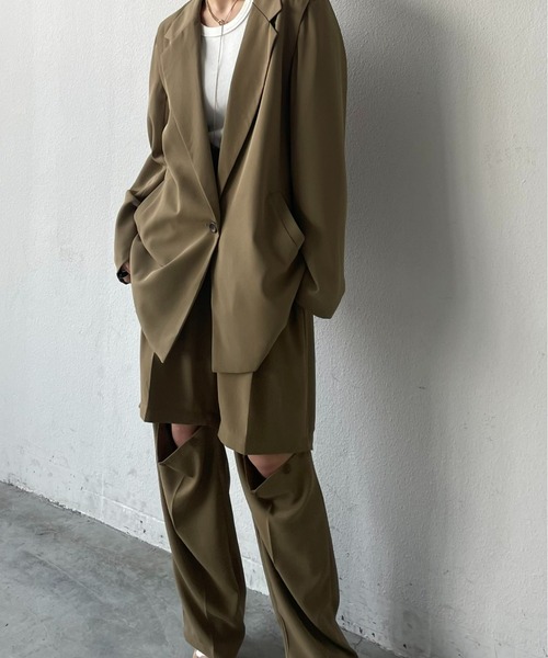 「AIC.」 2WAYテーラードジャケット FREE イエロー レディース_画像6