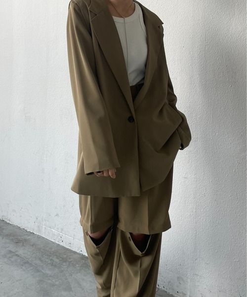 「AIC.」 2WAYテーラードジャケット FREE イエロー レディース_画像7