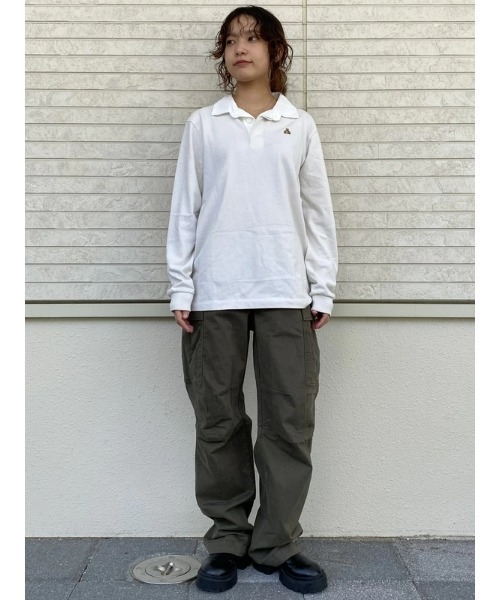 「GAP」 長袖ポロシャツ X-SMALL オフホワイト メンズ_画像5