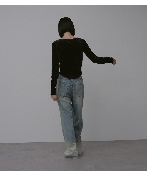 「duei」 長袖カットソー FREE ブラック レディース_画像3