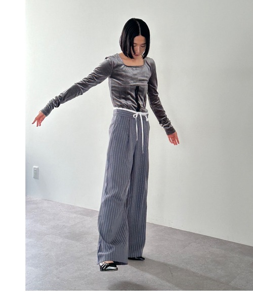 「duei」 長袖カットソー FREE ブラック レディース_画像7