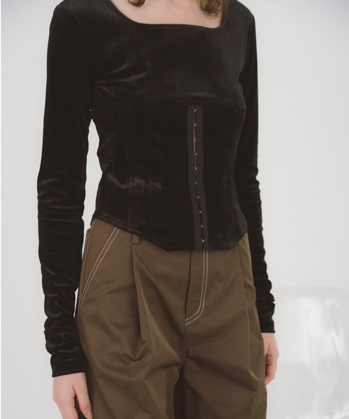 「duei」 長袖カットソー FREE ブラック レディース_画像8