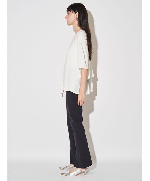 パンツ スリットスリムパンツ レディースの画像