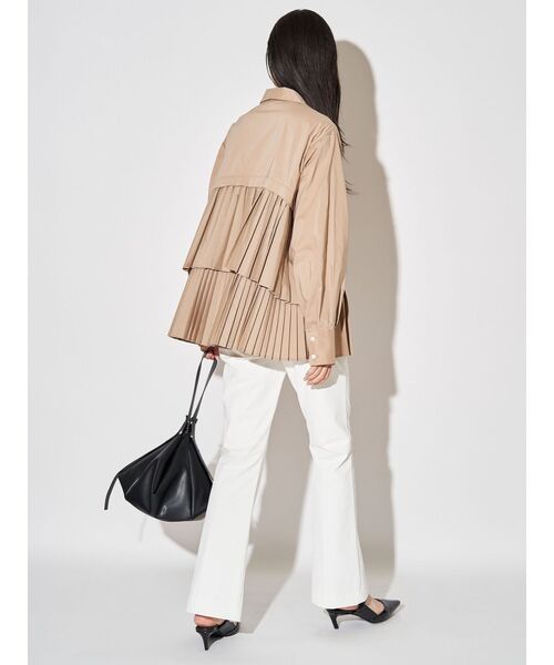 パンツ スリットスリムパンツ レディースの画像