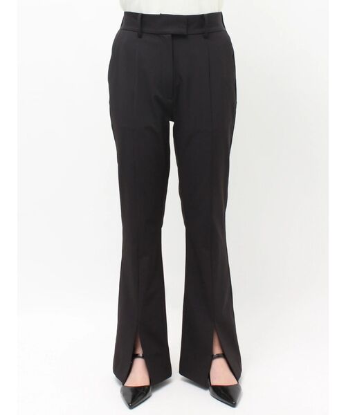 パンツ スリットスリムパンツ レディースの画像