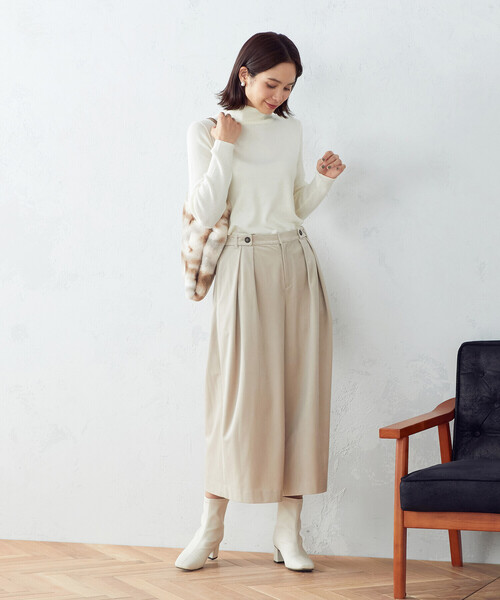 「COMME CA ISM」 パンツ MEDIUM ベージュ レディース_画像5