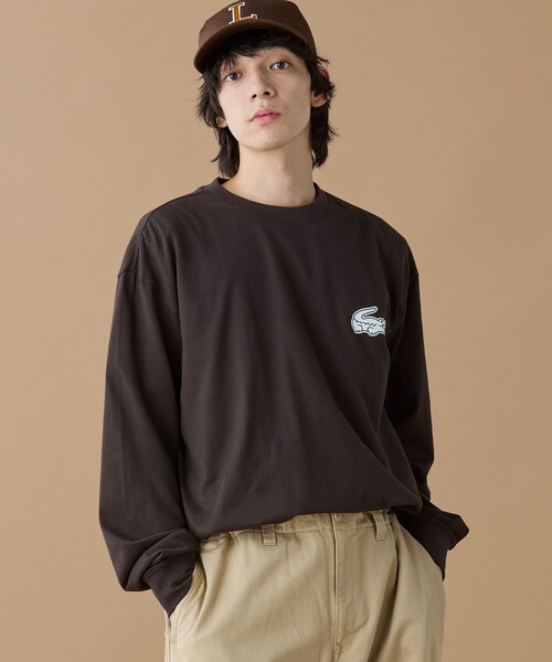メンズ☆LACOSTE　極美品　ブラック　長袖カットソー　袖ロゴ両面ロゴ　XL LACOSTE（ラコステ） 長袖Tシャツ 5 ブラック メンズ : ZOZOTOWN Yahoo