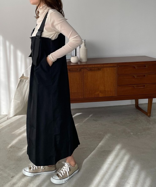 「210nouve」 サロペットスカート FREE カーキ レディース_画像5