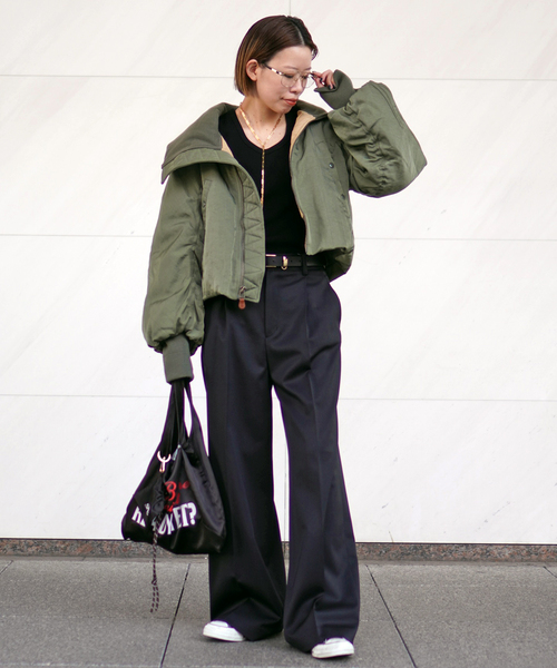 【メンズ】r13 ma-1ジャケット アールサーティーン R13/アールサーティーン】OVERSIZED PADDED FLIGHT JACKET（ミリタリー