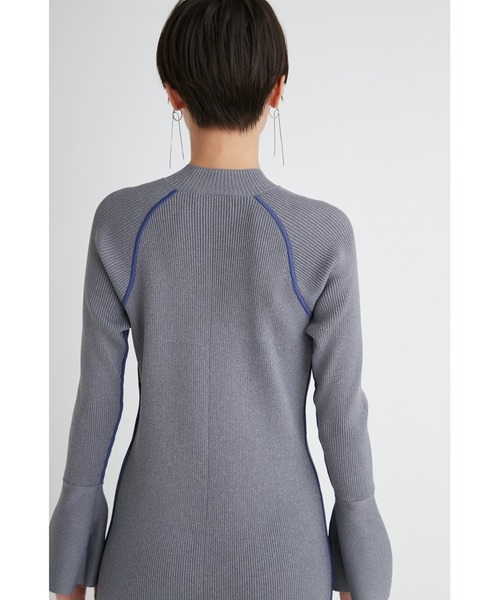 「emmi」 ニットワンピース FREE グレー レディース_画像7