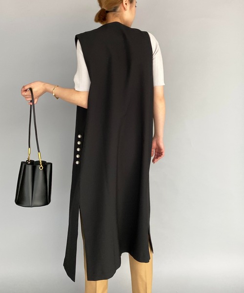 「PICCIN」 ベスト M ベージュ レディース_画像4