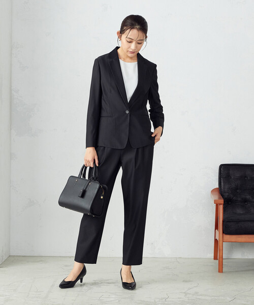 「COMME CA ISM」 テーラードジャケット LARGE チャコール レディース_画像7