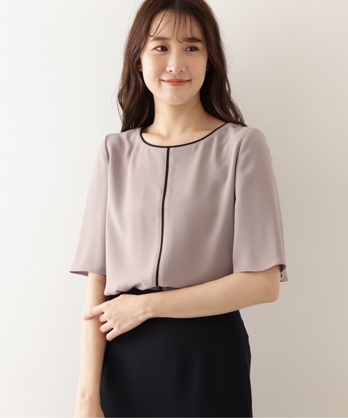 「NATURAL BEAUTY BASIC」 半袖ブラウス SMALL ブラウン系その他 レディース_画像2