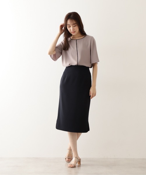 「NATURAL BEAUTY BASIC」 半袖ブラウス SMALL ブラウン系その他 レディース_画像4