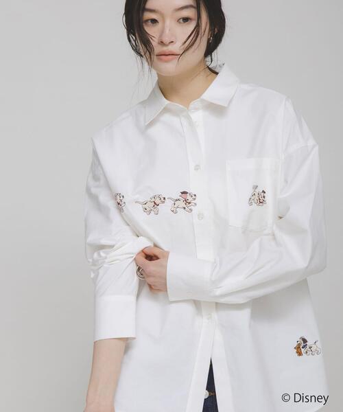 KBF（ケービーエフ） ブラウス シャツ Disney/刺繍シャツ レディース