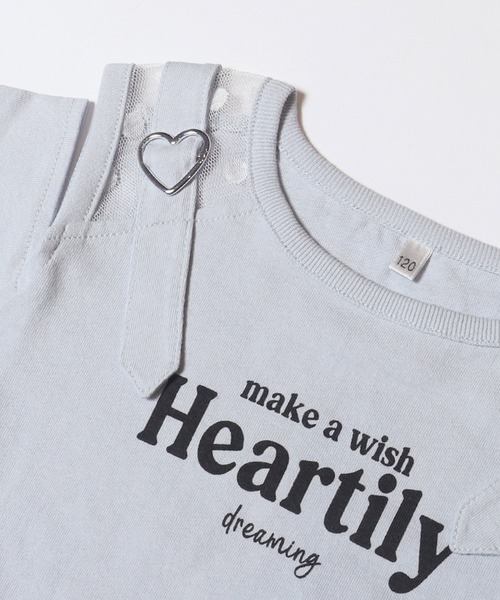 coca（コカ） tシャツ キッズ ハートバックル肩あきトップス キッズ