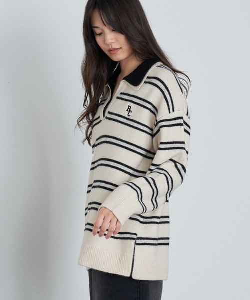 「RAY CASSIN」 長袖ニット S アイボリー レディース_画像6