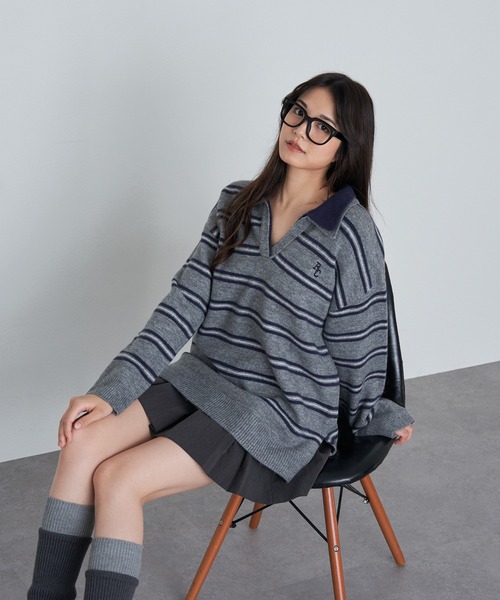 「RAY CASSIN」 長袖ニット S アイボリー レディース_画像9