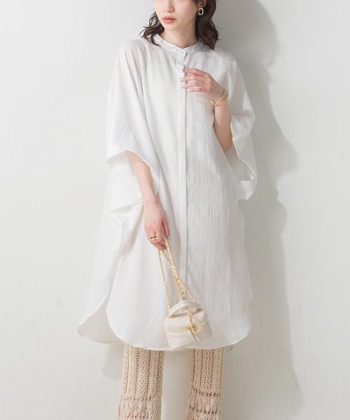 「terrace」 半袖ワンピース MEDIUM オフホワイト レディース_画像5