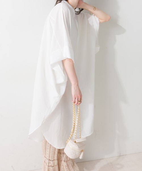 「terrace」 半袖ワンピース MEDIUM オフホワイト レディース_画像8