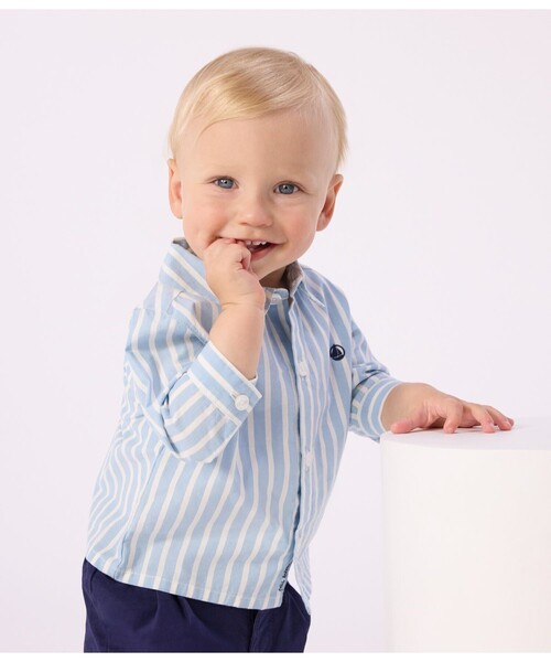 PETIT BATEAU - トップ ティーシャツ 縞模様長袖ティーシャツ キッズ 小わっぱ服 ベビー、キッズ、マタニティ-シャツ、ブラウス-子ども服、シューズ