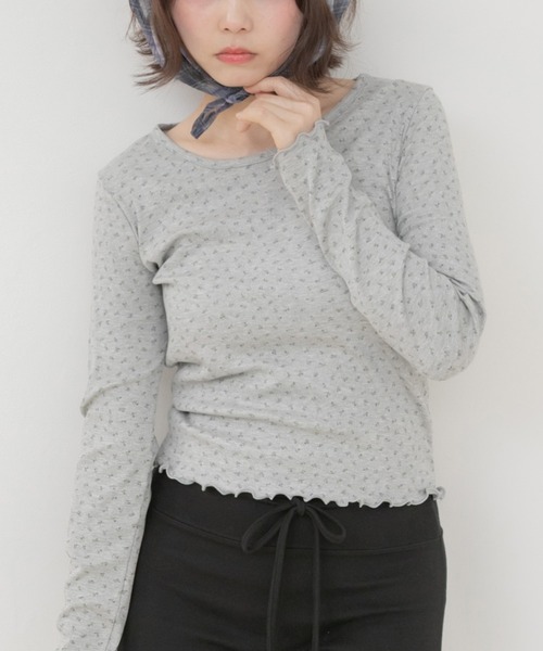 HEILIS（ヘイリス） tシャツ 花柄メローカットソー / 花柄 春服 秋服