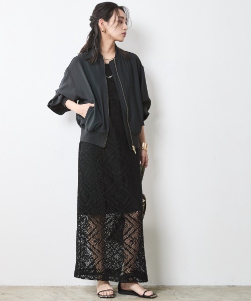 「CHIC STYLE」 ブルゾン M ブラック レディース_画像6