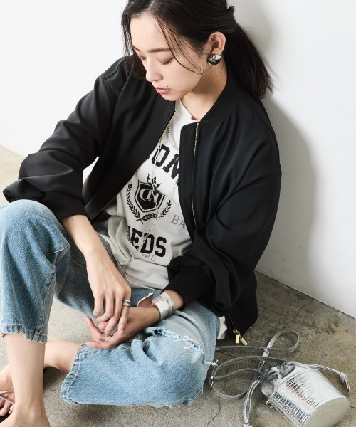 「CHIC STYLE」 ブルゾン M ブラック レディース_画像8