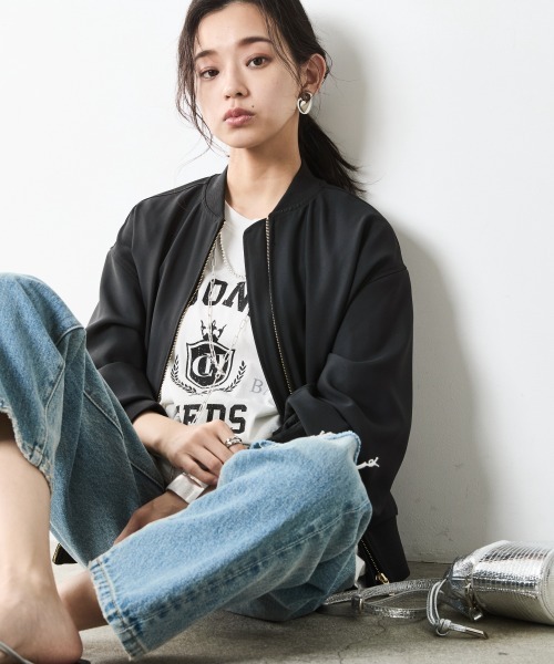 「CHIC STYLE」 ブルゾン M ブラック レディース_画像9