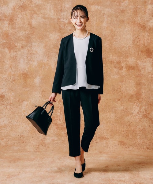 「GLOBAL WORK」 パンツスーツ MEDIUM ネイビー レディース_画像2
