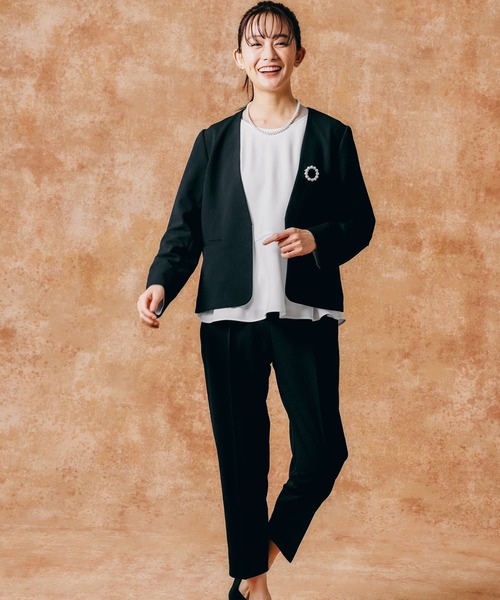 「GLOBAL WORK」 パンツスーツ MEDIUM ネイビー レディース_画像6