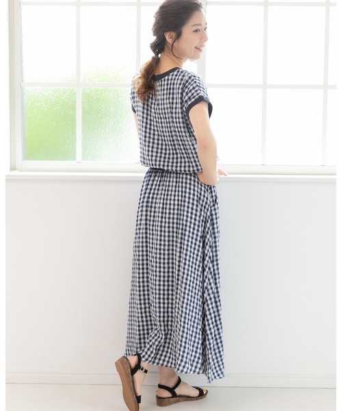 「PREFERIR」 半袖ワンピース MEDIUM ブラック レディース_画像4