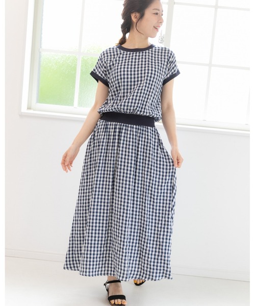 「PREFERIR」 半袖ワンピース MEDIUM ブラック レディース_画像7