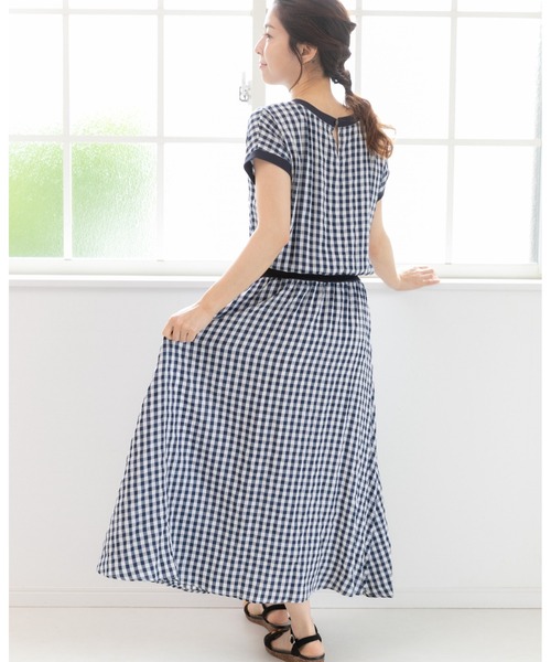 「PREFERIR」 半袖ワンピース MEDIUM ブラック レディース_画像9