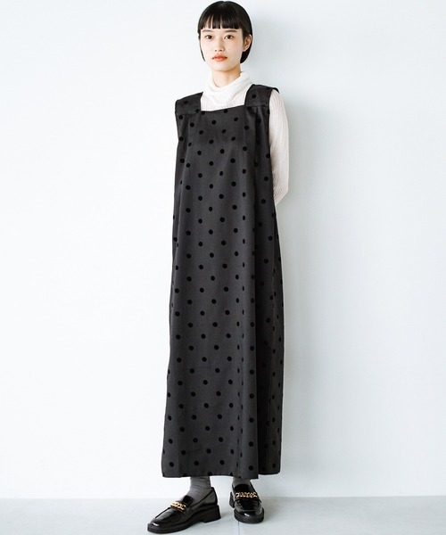 「haco!」 「KAKKO」ノースリーブワンピース MEDIUM グレー レディース_画像2