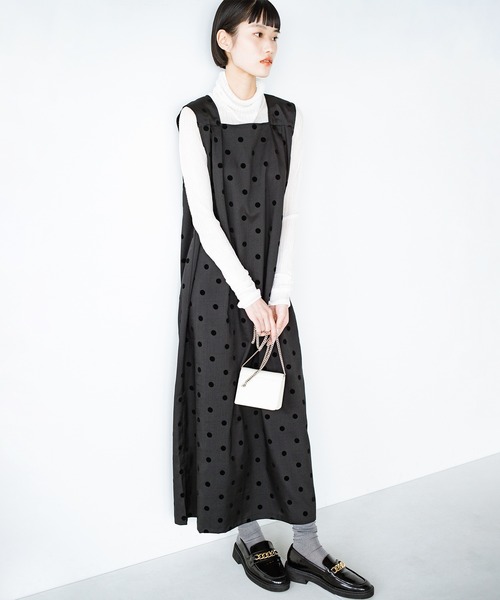 「haco!」 「KAKKO」ノースリーブワンピース MEDIUM グレー レディース_画像5
