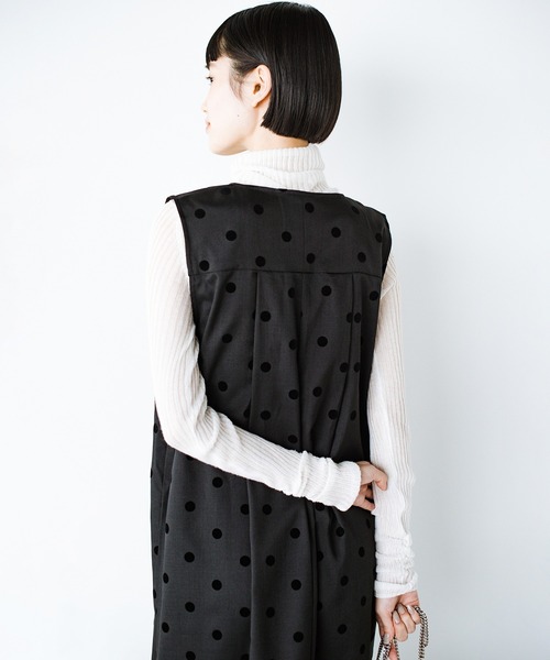「haco!」 「KAKKO」ノースリーブワンピース MEDIUM グレー レディース_画像7
