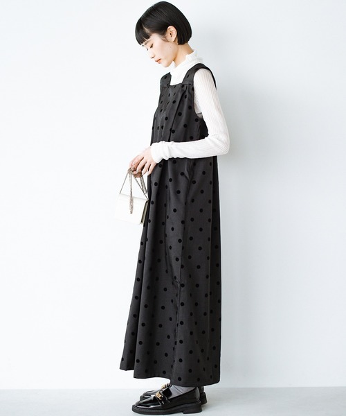 「haco!」 「KAKKO」ノースリーブワンピース MEDIUM グレー レディース_画像9