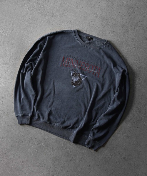 「ZIP FIVE」 スウェットカットソー MEDIUM ブルー メンズ_画像6